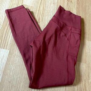 Born Primitive The Rise Leggings with pockets size medium brick “red” color